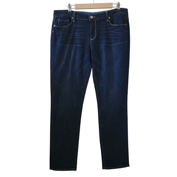 Paige Jimmy Jimmy Skinny Dark Wash Mid Rise Skinny Jeans Women's Size 36 - Picture 1 of 12